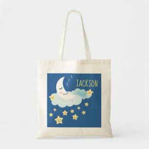 Personalised Moon and Stars Illustration Tote Bag