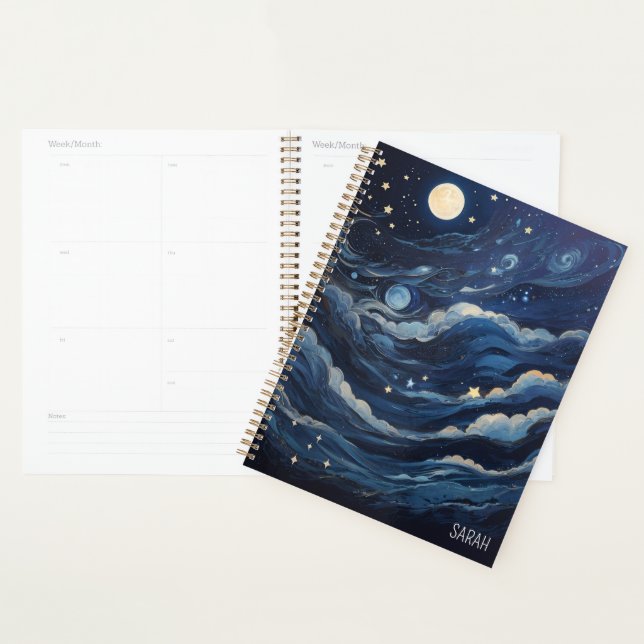 Personalised Moon and Stars  Planner (Display)