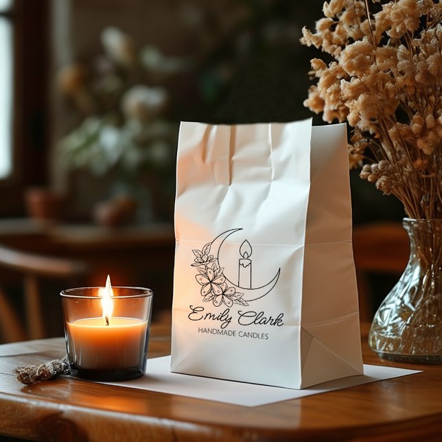 Personalised Moon Flower Handmade Candles, Large  Rubber Stamp (Creator Uploaded)