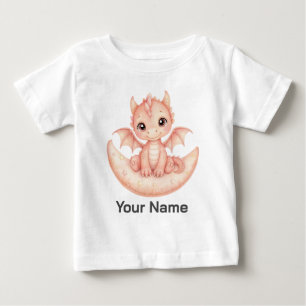 Personalised Moon Stars Pillow Baby Dragon T-Shirt