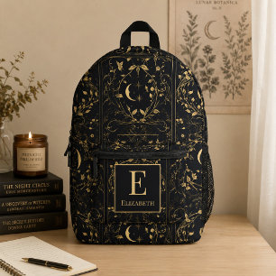 Personalised Moonlit Botanical Monogram Backpack