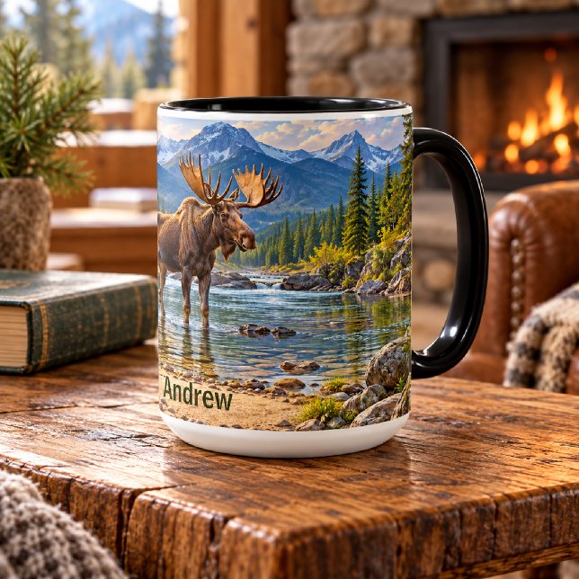 Personalised Moose Mountain River Mug (Creator Uploaded)