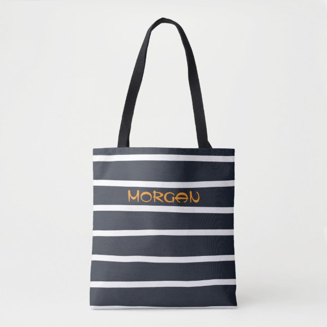 Personalised "MORGAN" Abstract Pastel Design Tote Bag (Front)