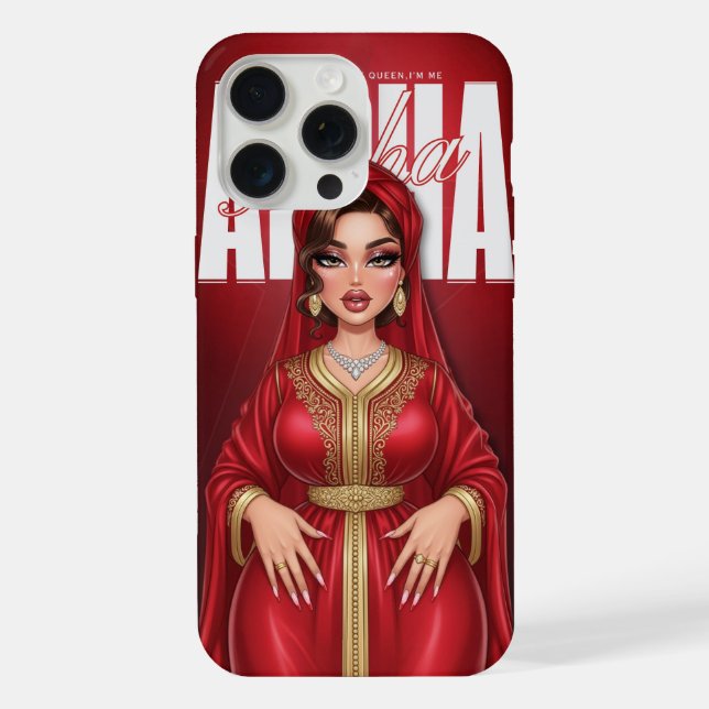 Personalised Moroccan Diva Queen Phone Case  (Back)