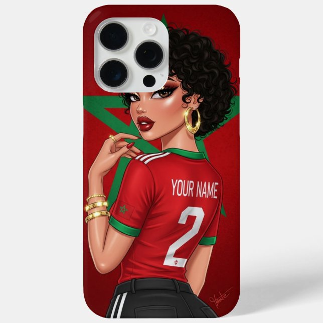Personalised Moroccan Football Fan Phone Case (Back)