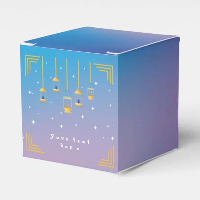 Personalised Morocco Lantern Favour Box (Front Side)