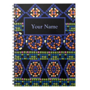 Personalised mosaic spiral notebook