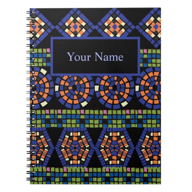 Personalised mosaic spiral notebook (Front)