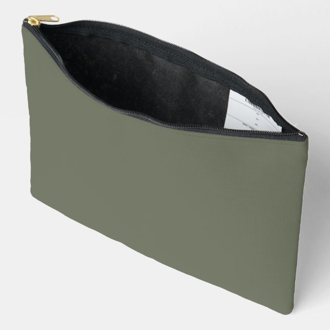 Personalised Moss Green Print Cut Sew Bag (Open)