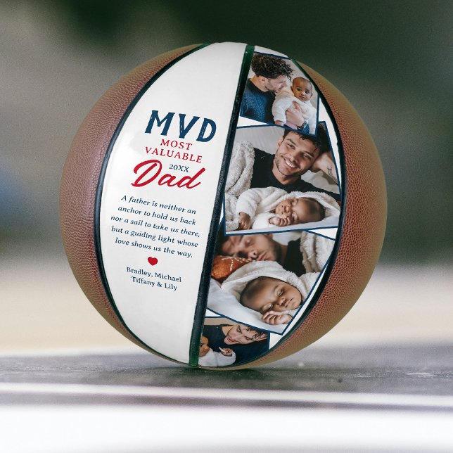 Personalised “Most Valuable Dad” Photo Basketball (Creator Uploaded)
