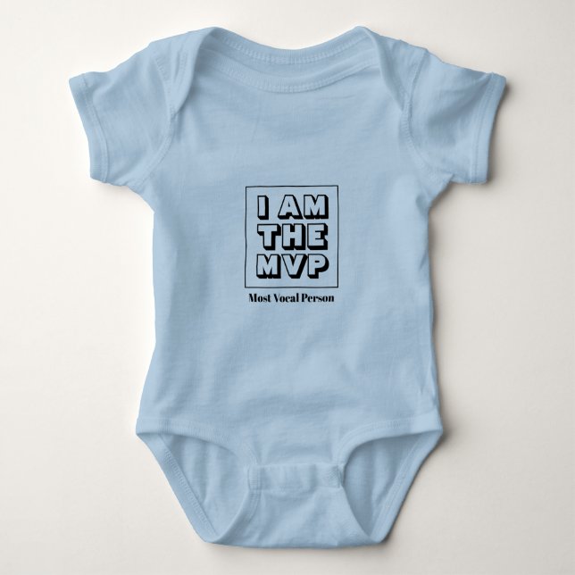 Personalised Most Vocal MVP Boy Baby Bodysuit (Front)
