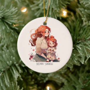 Personalised Mother and Daughter Ceramic Tree Decoration