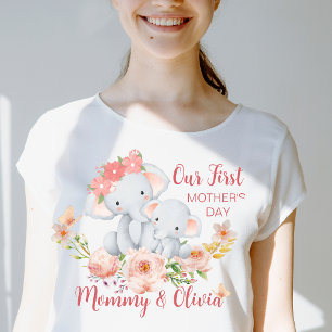 Personalised Mother Baby First Mother's Day  T-Shirt