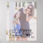 Personalised Mother Daughter Photo Quote Poster<br><div class="desc">Every mother loves to reminisce about special moments spent with her daughter. This design can be customised with your favourite photo.</div>