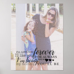 Personalised Mother Daughter Photo Quote Poster