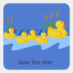 Personalised Mother Duck and Ducklings Stickers