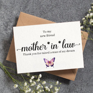 Personalised Mother in law from the Bride Card 