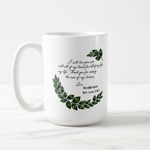 Personalised Mother of Groom Bride gift, Thank you Coffee Mug