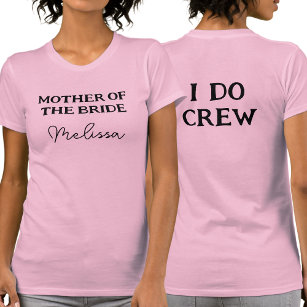 Personalised Mother Of The Bride Pink Name T-Shirt
