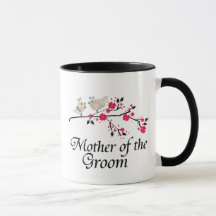 Personalised mother of the groom birds wedding mug