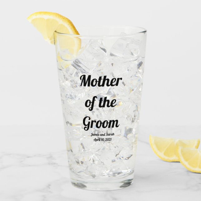 Personalised Mother of the Groom Glass (Front Ice)