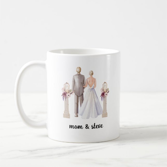 Personalised mother of the groom wedding  coffee mug (Left)