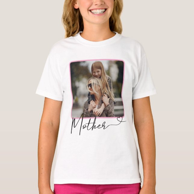 Personalised Mother Photo T-Shirt (Front)