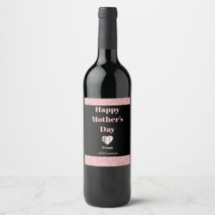 personalised mother’s day bottle label gift
