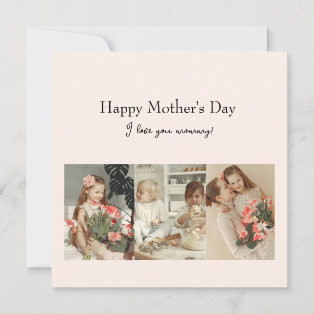 Personalised Mother’s Day Flat Greeting Card (Front)