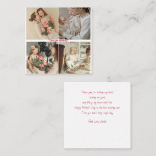 Personalised Mother’s Day Photo Collage Flat Note Card