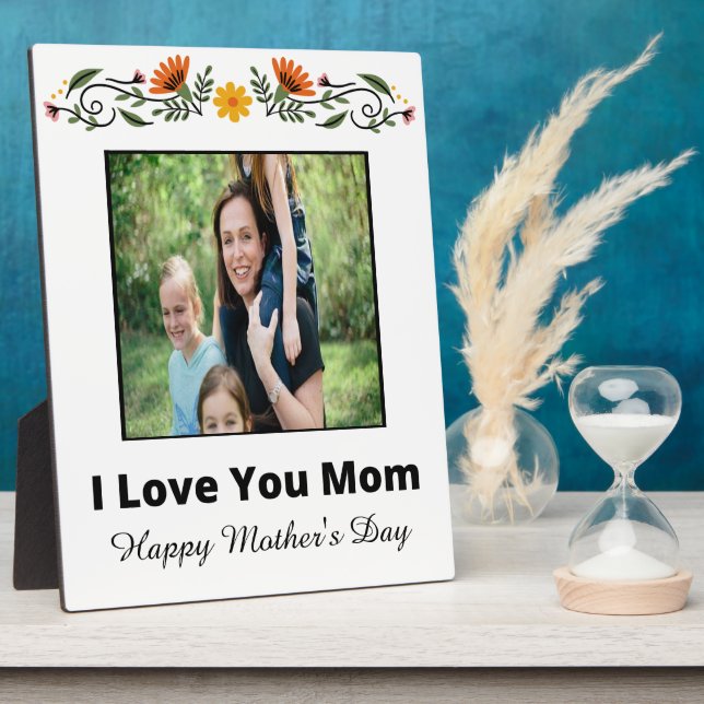 Personalised Mother's Day 8x10 Plaque With Easel (Side)