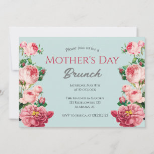 Personalised Mother's Day Brunch Floral Theme Invitation
