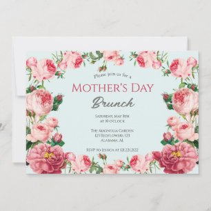 Personalised Mother's Day Brunch   Floral Theme Invitation