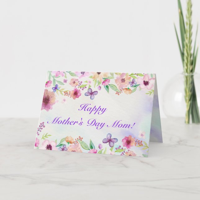 Personalised Mother's Day Cards with Your Message (Front)