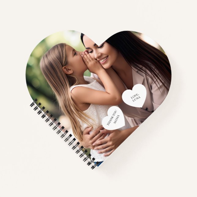 Personalised Mother's Day Custom Photo Notebook (Front)