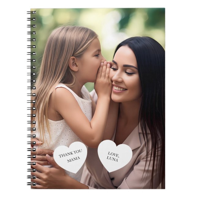 Personalised Mother's Day Custom Photo Notebook (Front)