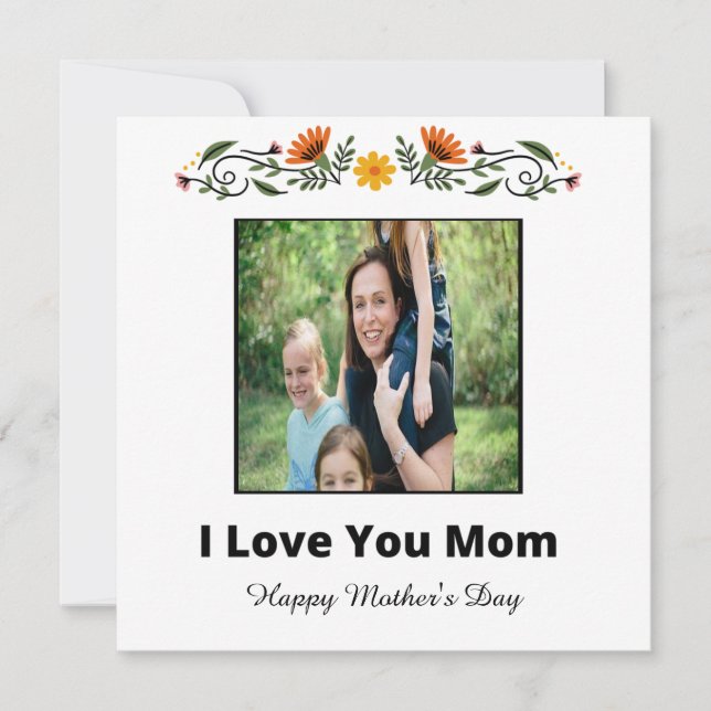 Personalised Mother's Day Flat Greeting Card (Front)