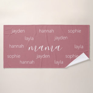 Personalised Mothers day gift for Mum Bath Towel