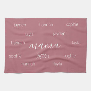 Personalised Mothers day gift for Mum Tea Towel