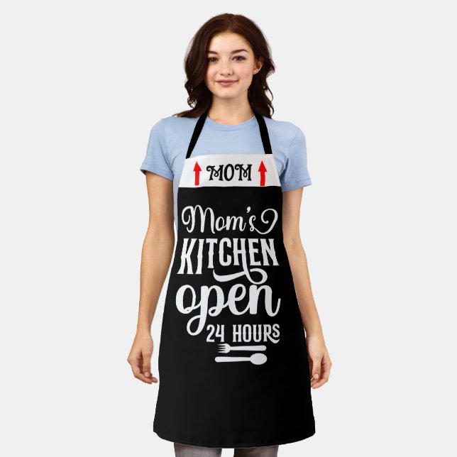Personalised Mothers Day Gift Unique Kitchen Apron (Worn)