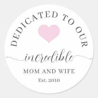 Personalised Mother's Day Incredible Mum Gift Set Classic Round Sticker