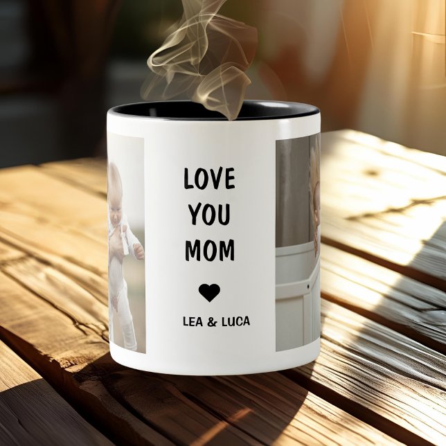 Personalised Mother's Day Love You Mum Two-Tone Coffee Mug (Creator Uploaded)