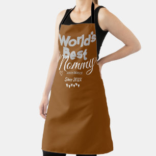 Personalised mothers Day, world's best mummy gift  Apron