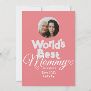 Personalised mothers Day, world's best mummy gift Holiday Card