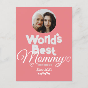 Personalised mothers Day, world's best mummy gift Holiday Postcard
