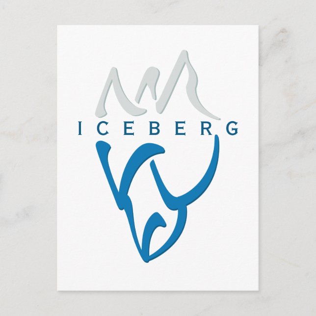 Personalised Motivational Abstract Iceberg Design Postcard (Front)