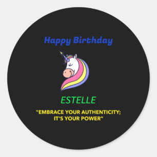 Personalised Motivational Birthday Embrace Your Au Classic Round Sticker
