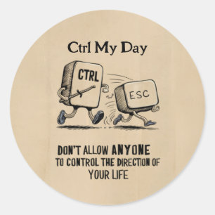 Personalised Motivational Ctrl My Day Sticker