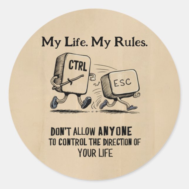 Personalised Motivational Funny Tech Sticker (Front)
