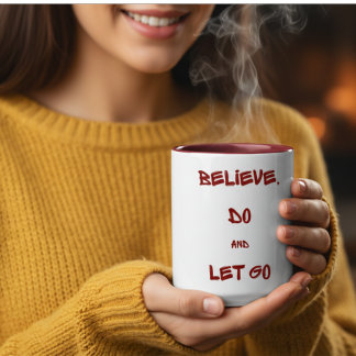 Personalised Motivational Quote Gift for Him Her Two-Tone Coffee Mug